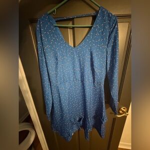 Material Girl Blue Floral Mini Dress